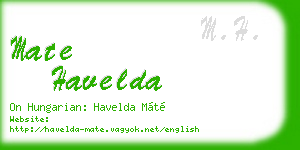 mate havelda business card